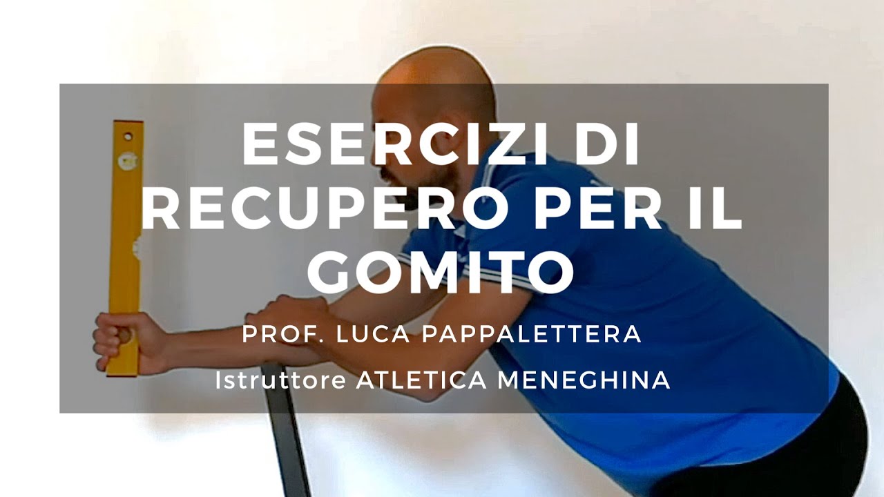 Esercizi di recupero per il gomito - Luca Pappalettera - Atletica Meneghina