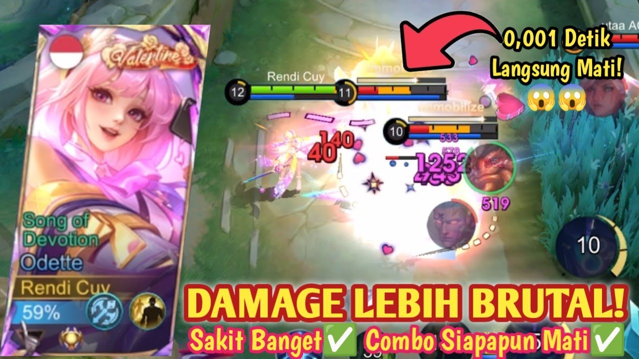 ODETTE TANPA GLOWING! DAMAGE NYA LEBIH SAKIT BANGET GILA! BUILD ODETTE TERSAKIT 2026 - MLBB