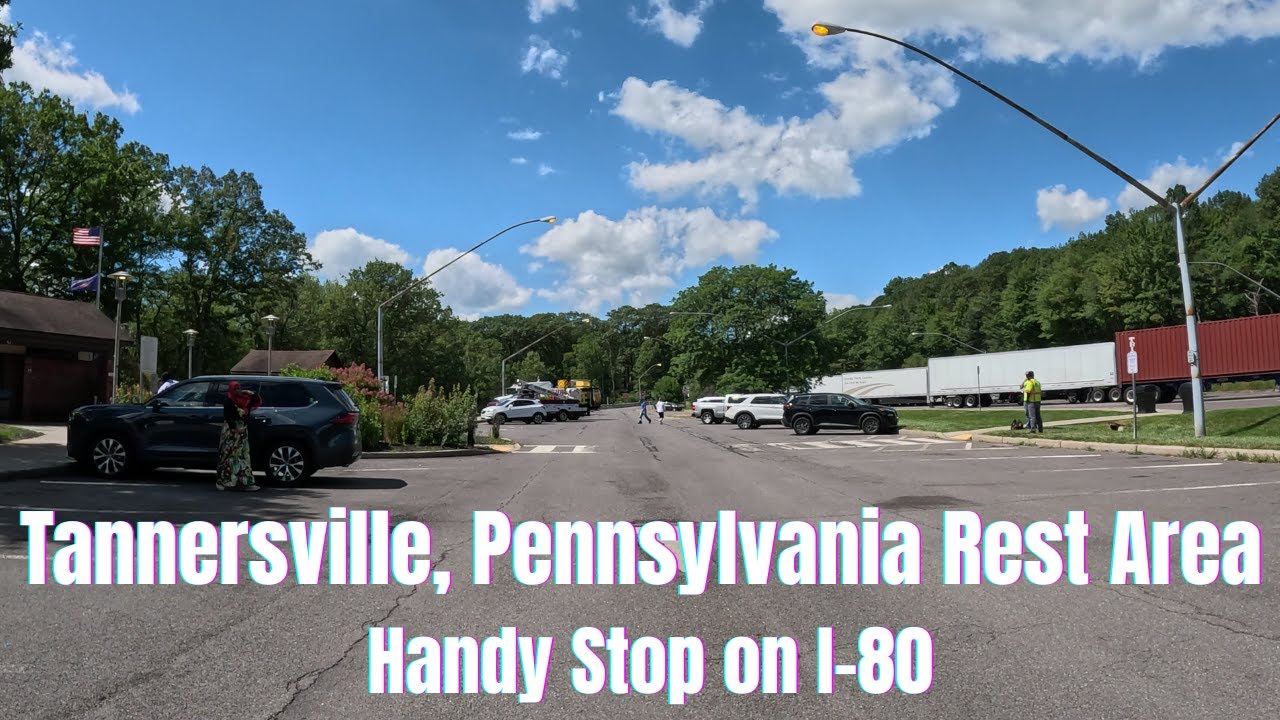 Tannersville, PA Rest Area EB 🚛 Tight Parking but Clean & Handy Stop on I-80#TruckDriverLife