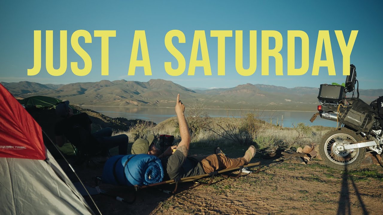 Just A Saturday :: Moto Camping on a KLR650 and DR650 at Theodore Roosevelt Lake