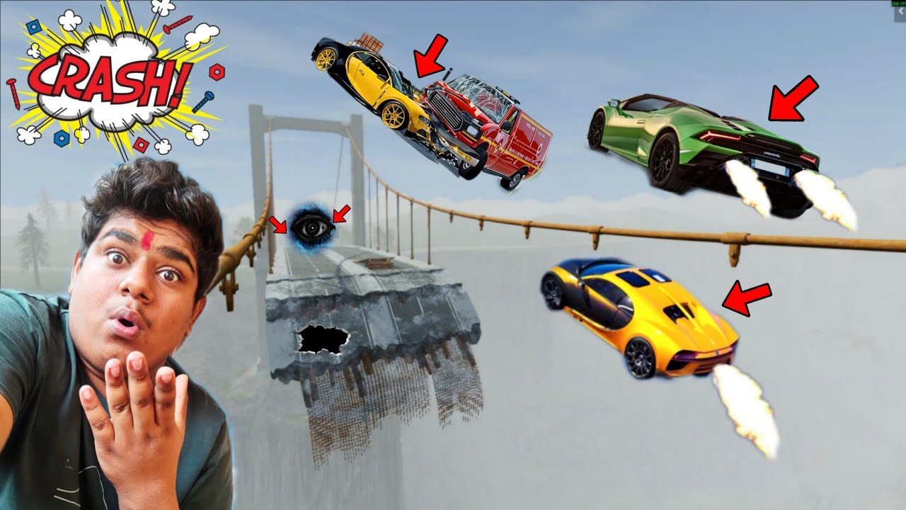 SUPER CARS VS MEGA RAMP CRASH TEST