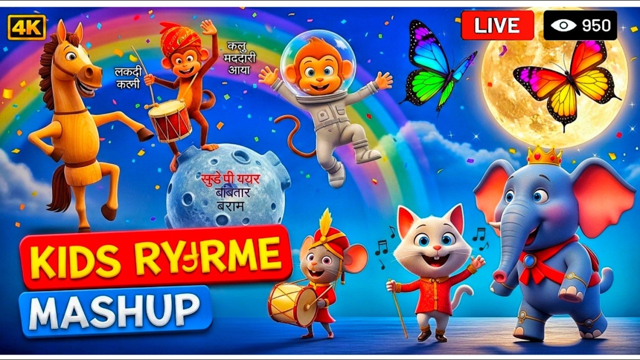 🔴 LIVE Kids Rhyme Party | Nonstop Masti & Dance 🎉