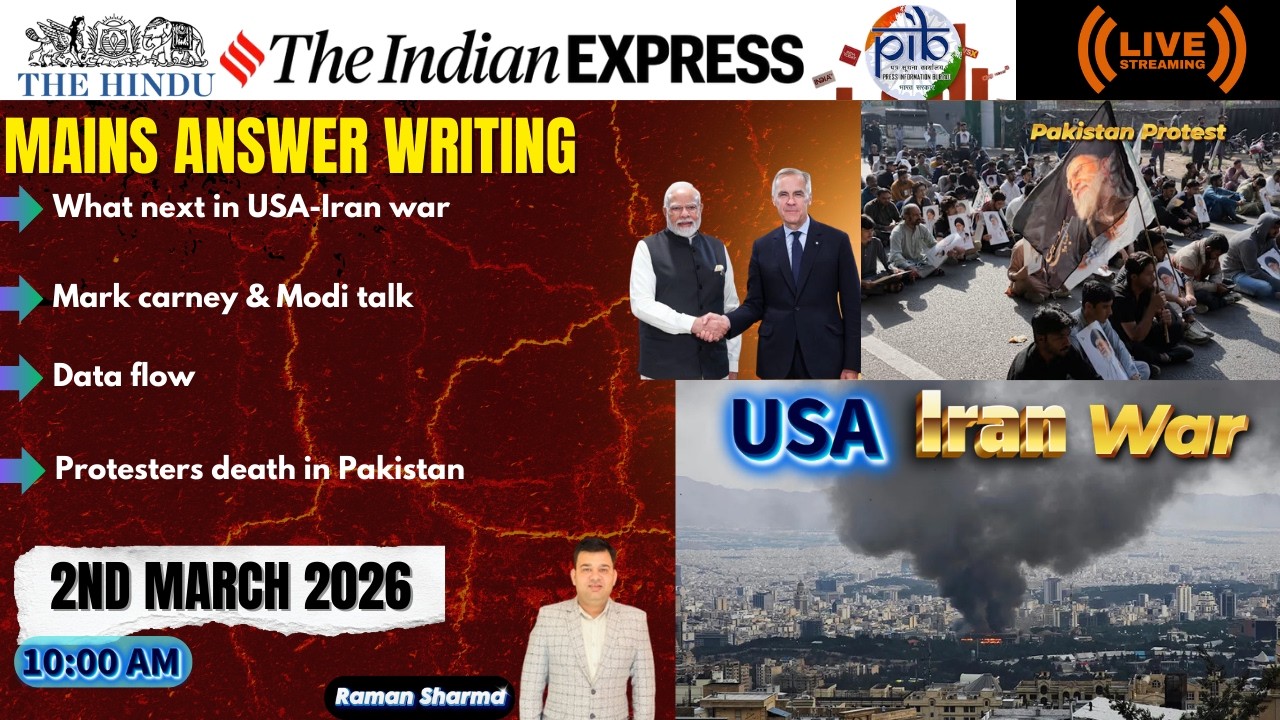 2nd March 2026 Current Affair | The Hindu | Indian Express | PIB | UPSC | PSC | BANK