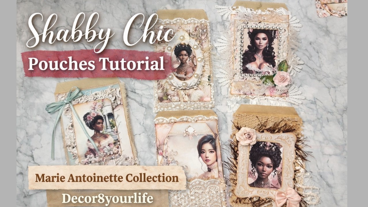 Turn Parchment Paper into Stunning Shabby Chic Pouches | Marie Antoinette | Decor8yourlife