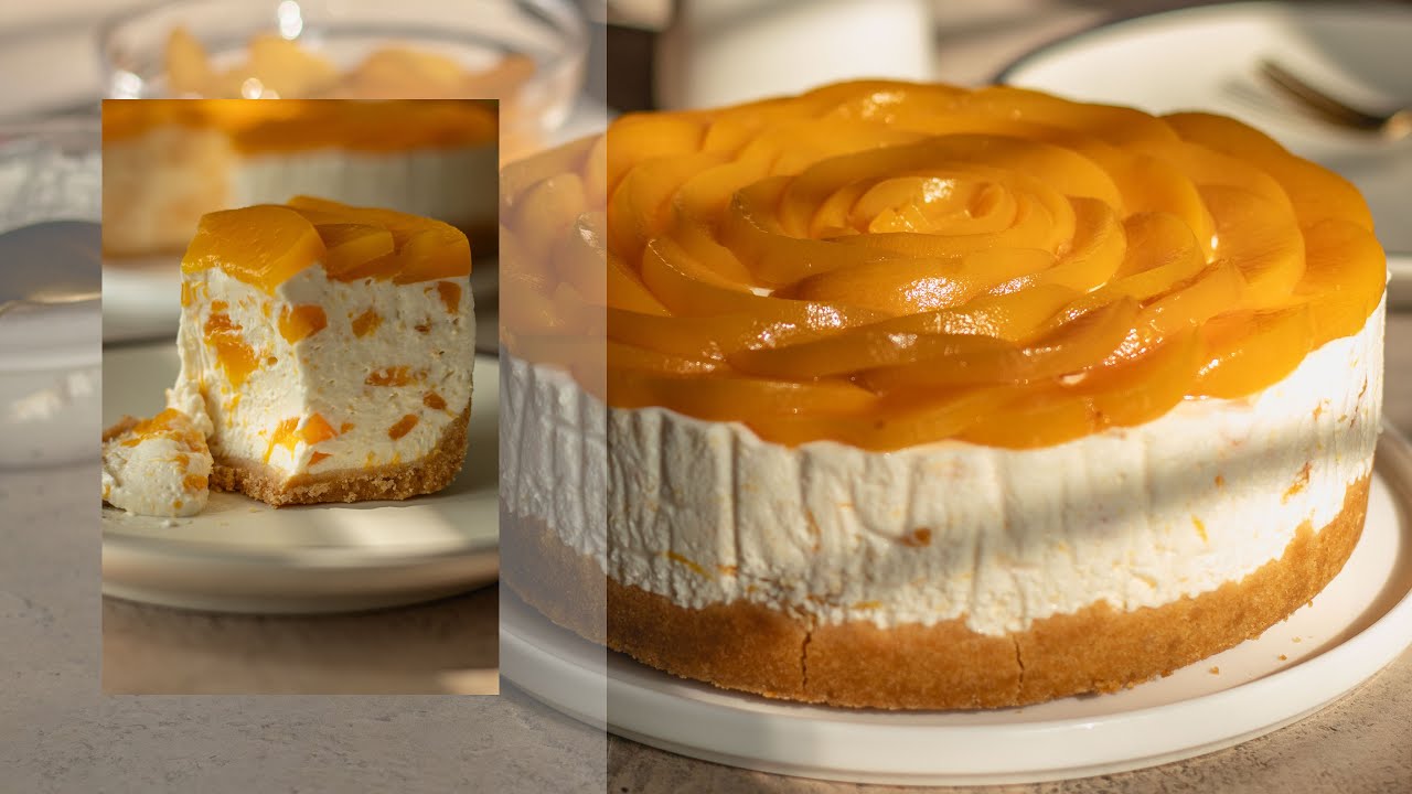 Peach Cheesecake | Easy Summer Dessert Recipe with Peaches