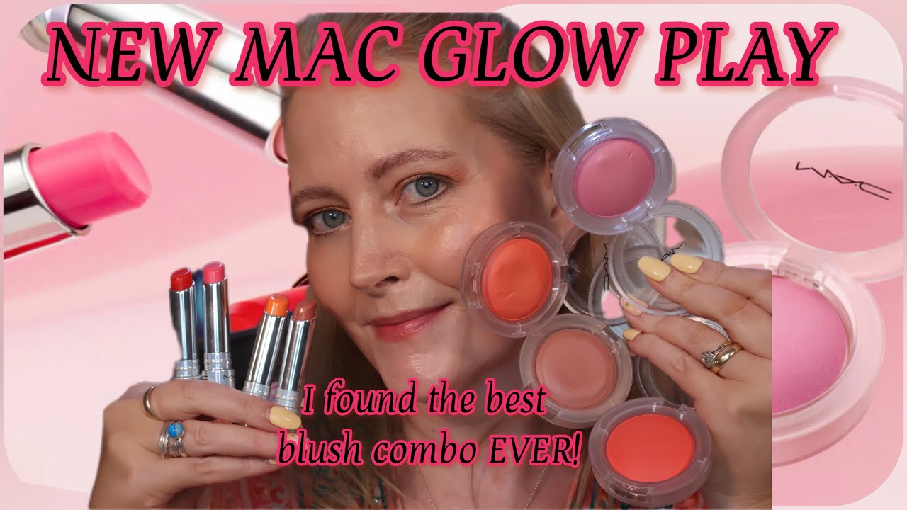 New MAC Glow Play blush and lip balms - plus layering with MAC powder blush for the perfect finish!