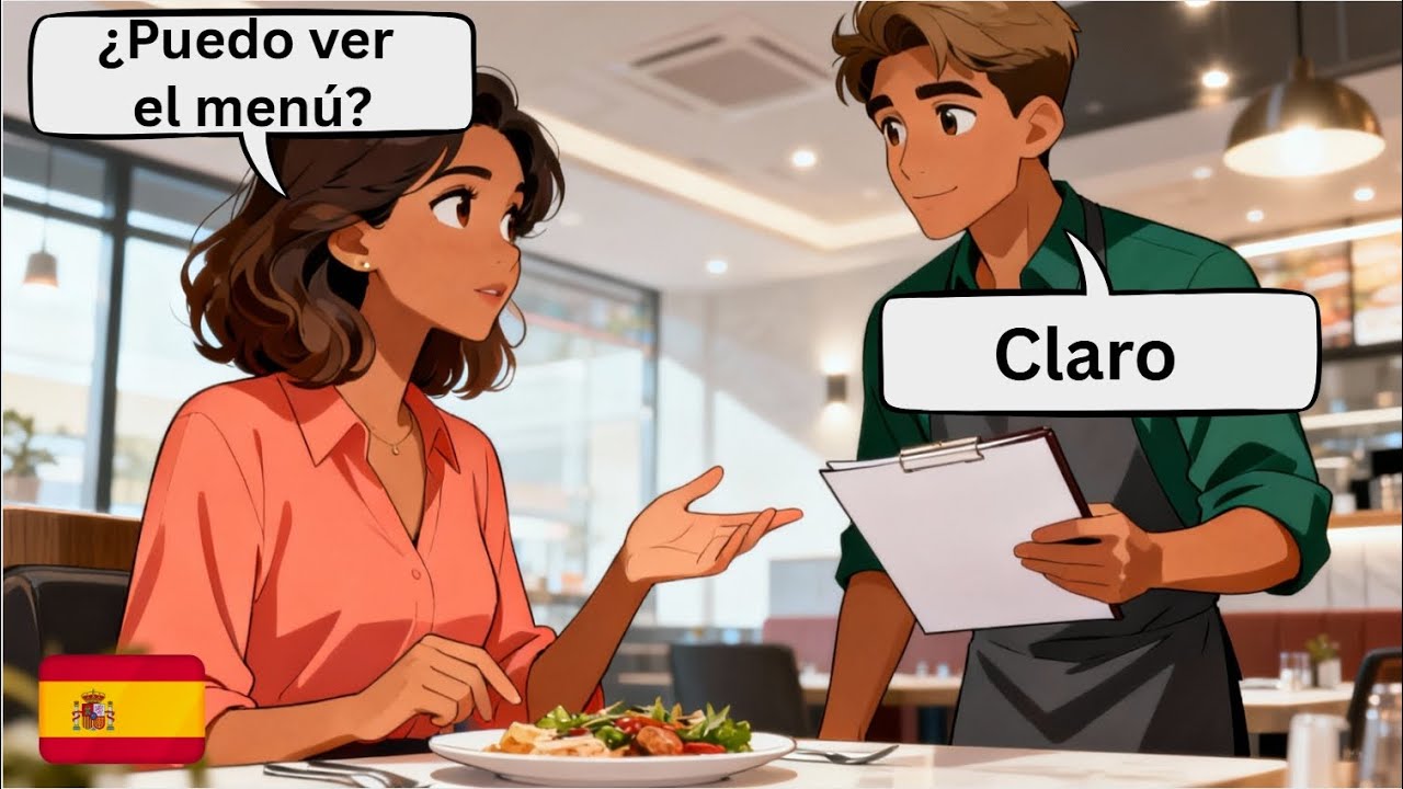 10 Simple Spanish Conversations at the Restaurant (A1–A2) |Everyday Conversations for Beginners #2
