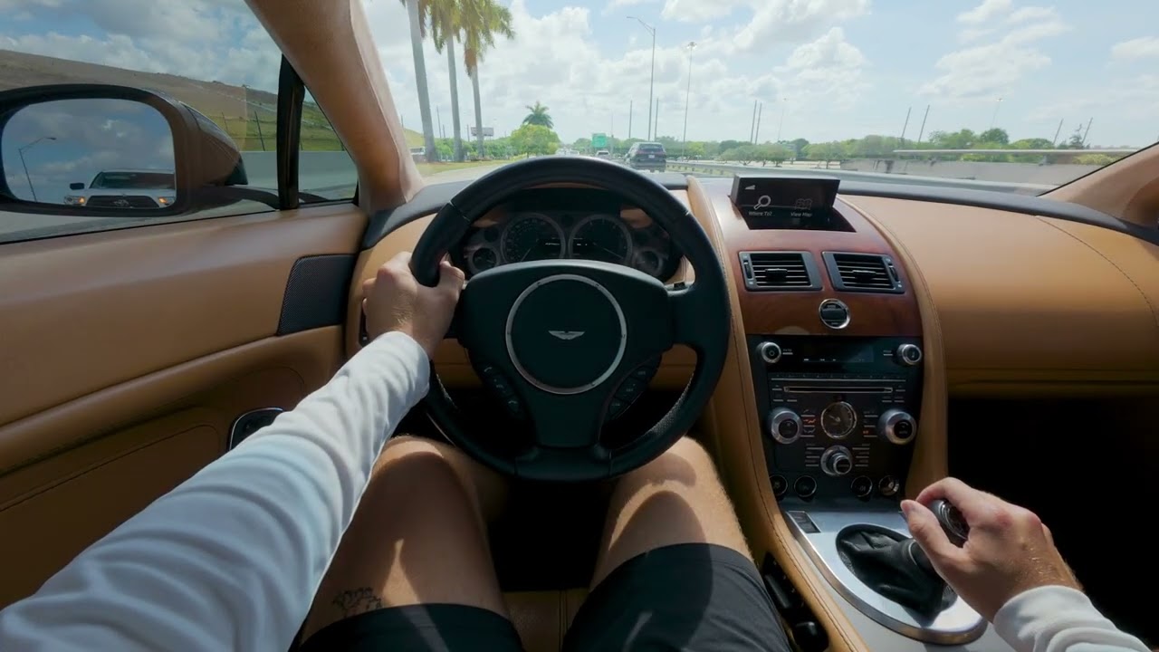 9k-Mile 2012 Aston Martin V8 Vantage Coupe 6-Speed cold start, driving, walk around video