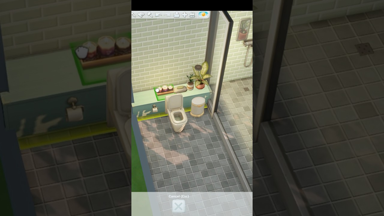 Soft Green Bathroom (NO CC) #thesims4 #foryou #sims4build #simsbuilding #simsnocc