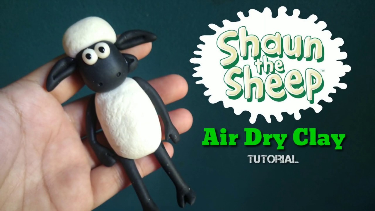 Shaun the Sheep / Air Dry Clay Tutorial for Beginners / Homemade Clay