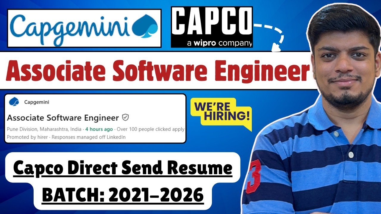 🔥Capgemini ASE & Wipro(Capco) Direct Hiring | Off-Campus Drive 2026, 2025-2021 BATCH