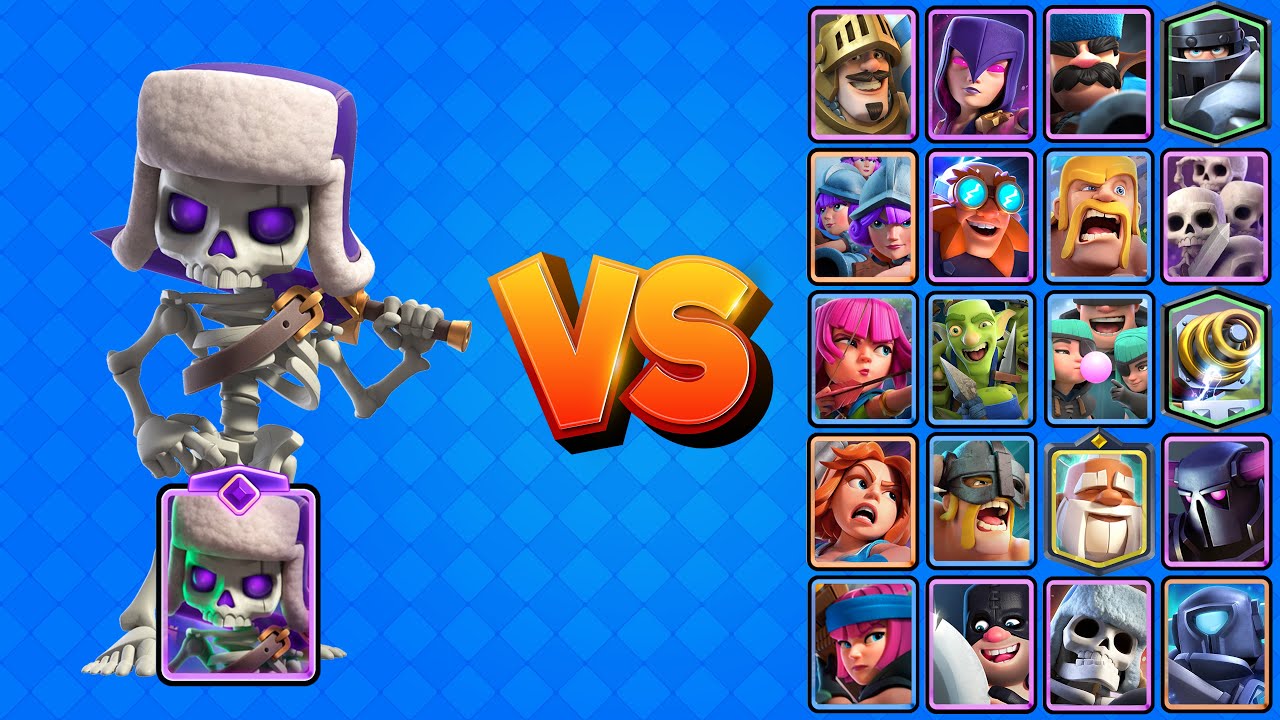 SUPER ESQUELETOS vs TODAS LAS CARTAS TERRESTRES | Clash Royale