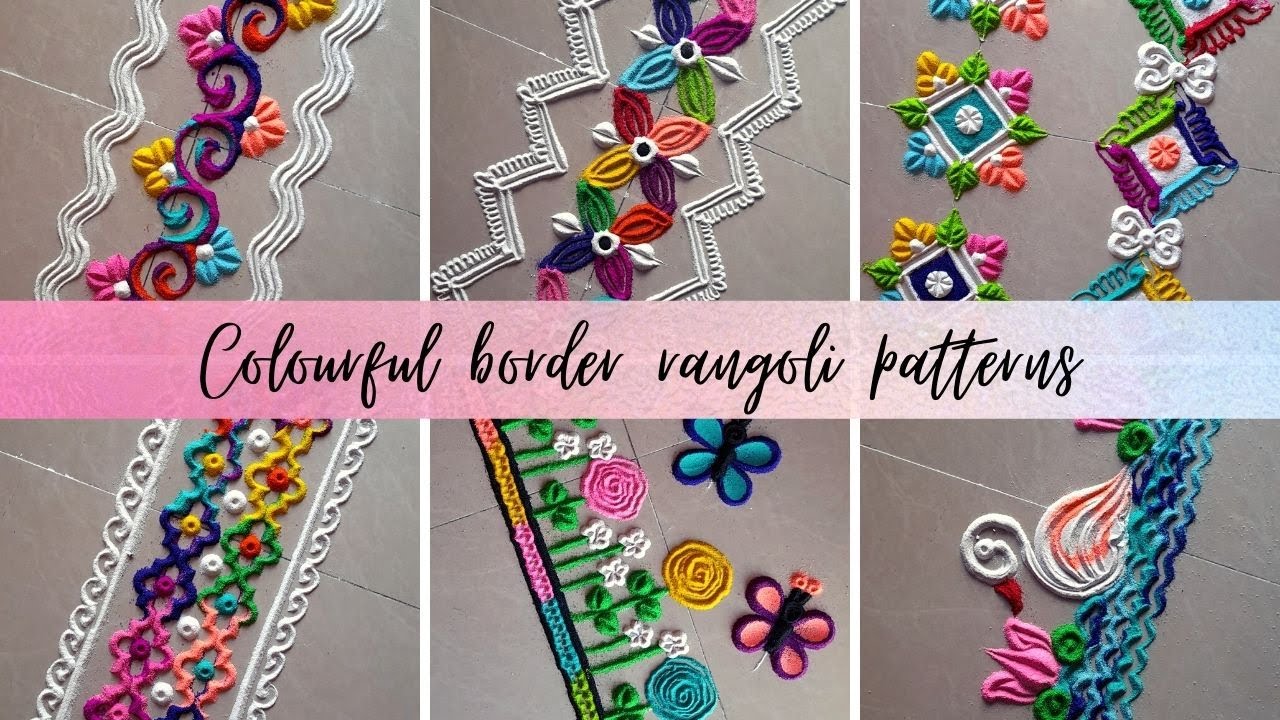 Colourful and attractive border rangoli designs!