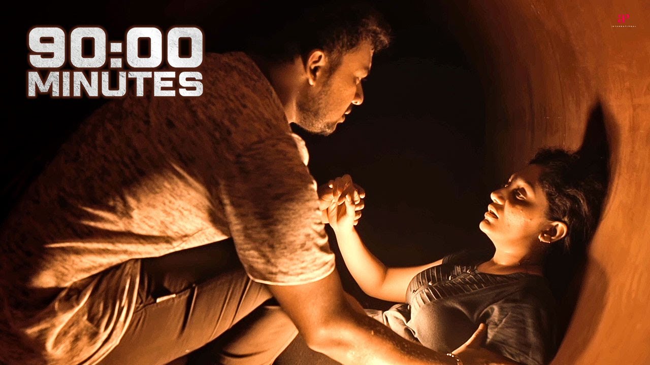 90:00 Minutes Malayalam Movie | Arya struggles to breathe and faints inside the dark pipeline | Arya