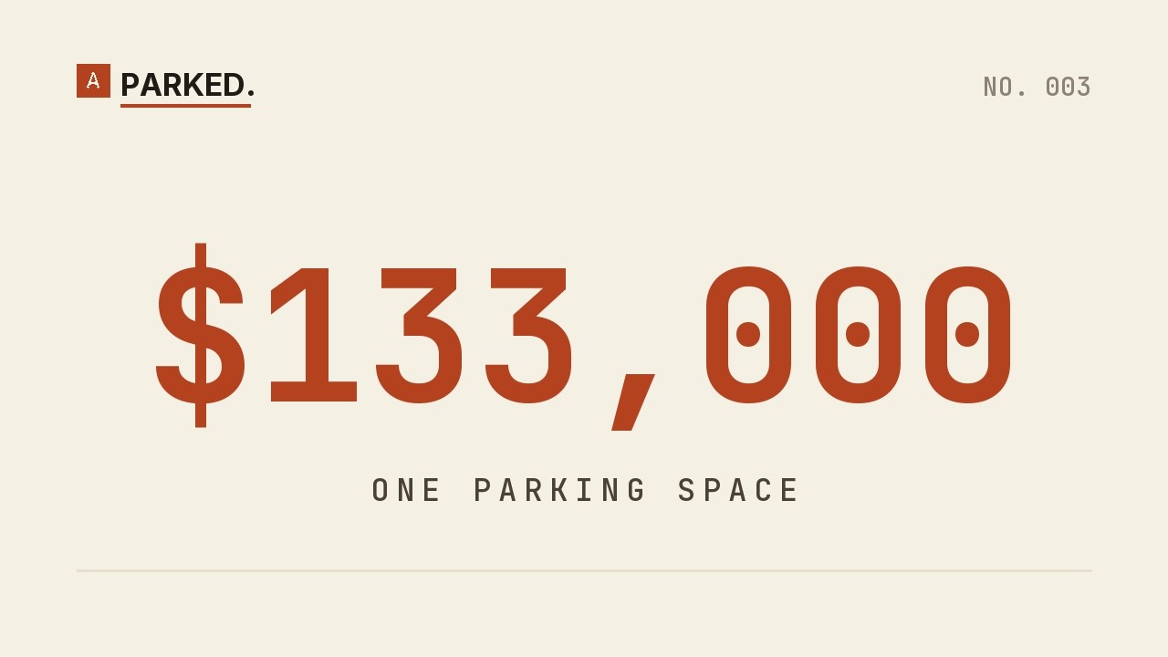 What a parking space actually costs | PARKED. 003
