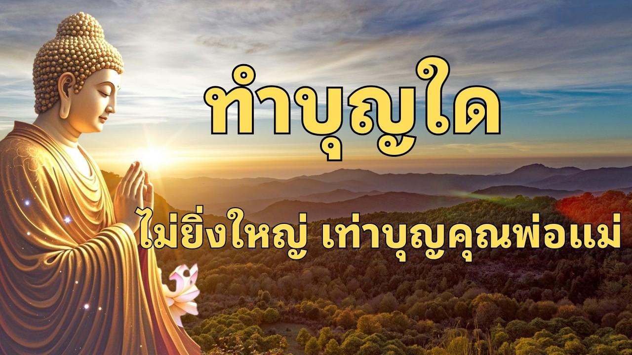 ฟังแล้วน้ำตาไหล บุญคุณพ่อแม่ที่ไม่เคยทวงคืนพ่อแม่คือพระในบ้าน บุญคุณที่ไม่มีวันหมด