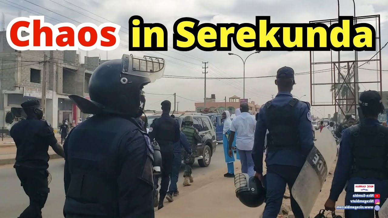 Chaos in Serekunda Road Clearing