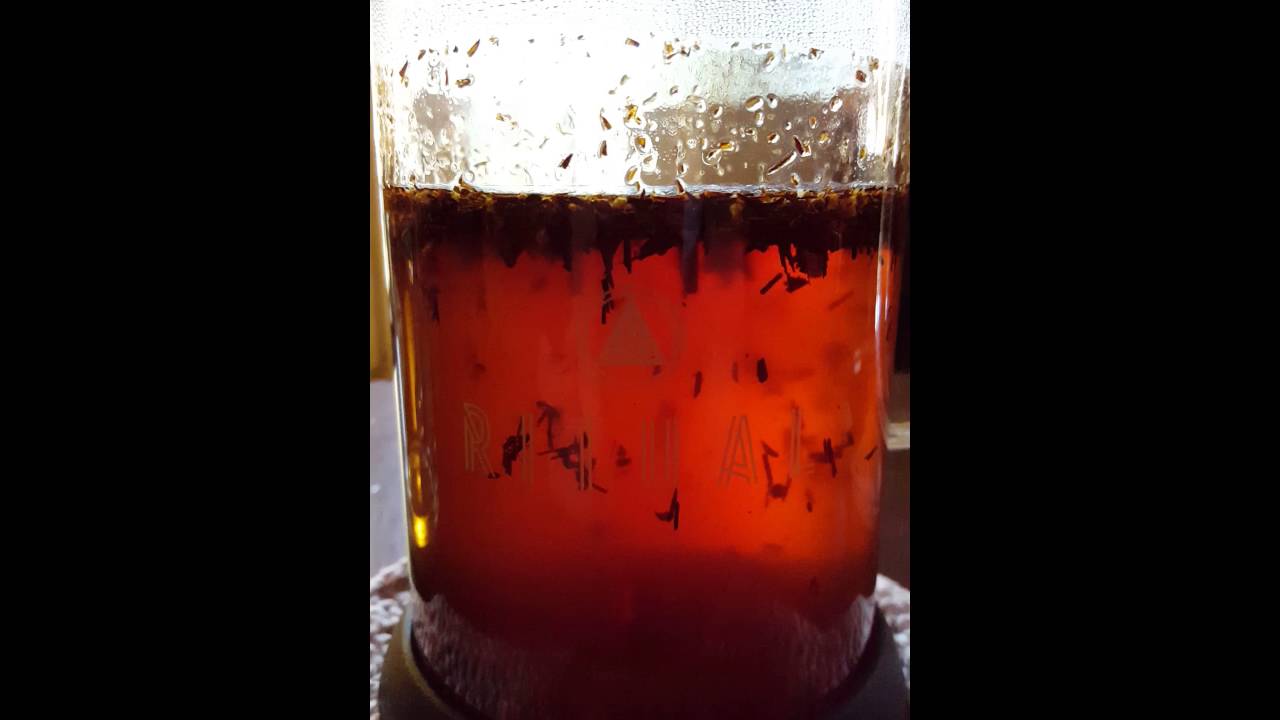 Brewing tea in a French press