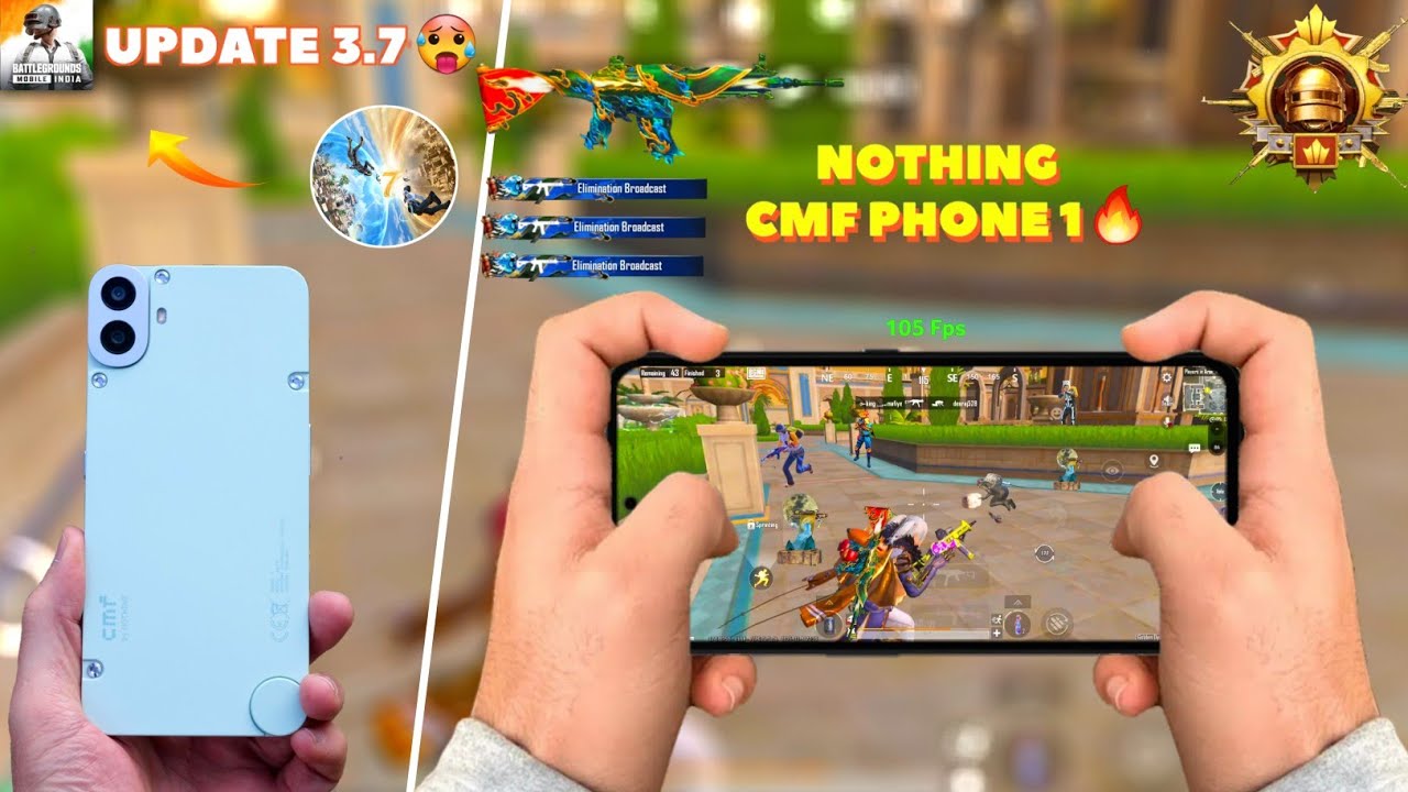 Cmf Phone 1 - 120 Fps Bgmi Test🔥 | Cmf Phone 1 Bgmi Test Fps Meter😍 | Cmf Phone 1 Bgmi 3.7 Update