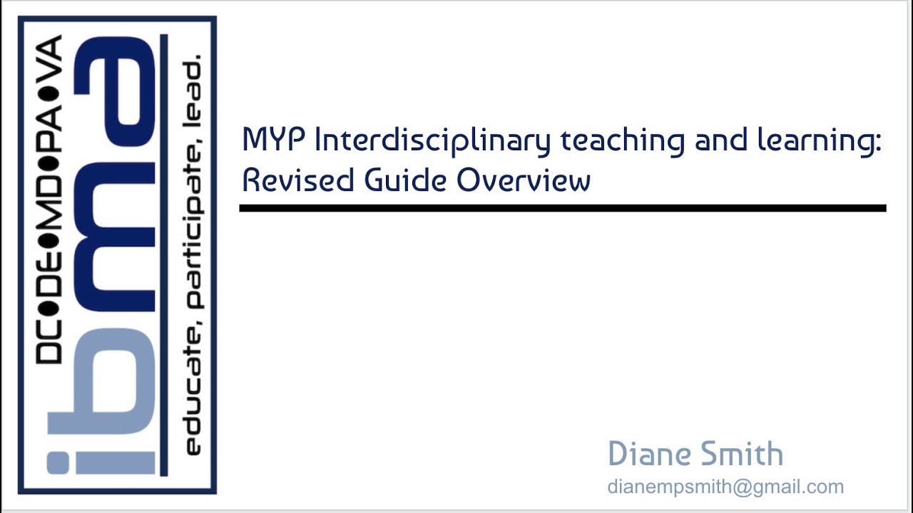 MYP Interdisciplinary Revised Guide Overview