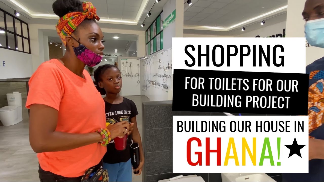 Shopping For Floating Toilets At Kimo in Ghana | Building Our Dream Home In Ghana |Building In Ghana