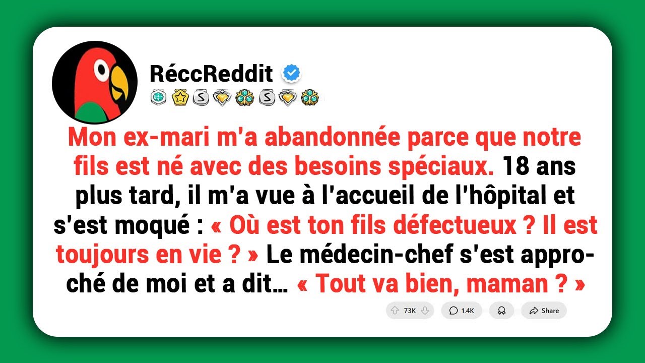 Mon ex-mari s’est moqué de moi à l’hôpital : « Il est où, ton fils défectueux ? » Puis le médecin…