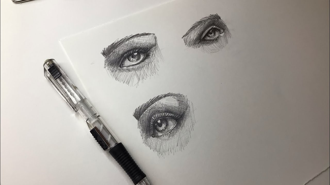 How to draw REALISTIC eyes | RELAXING tutorial