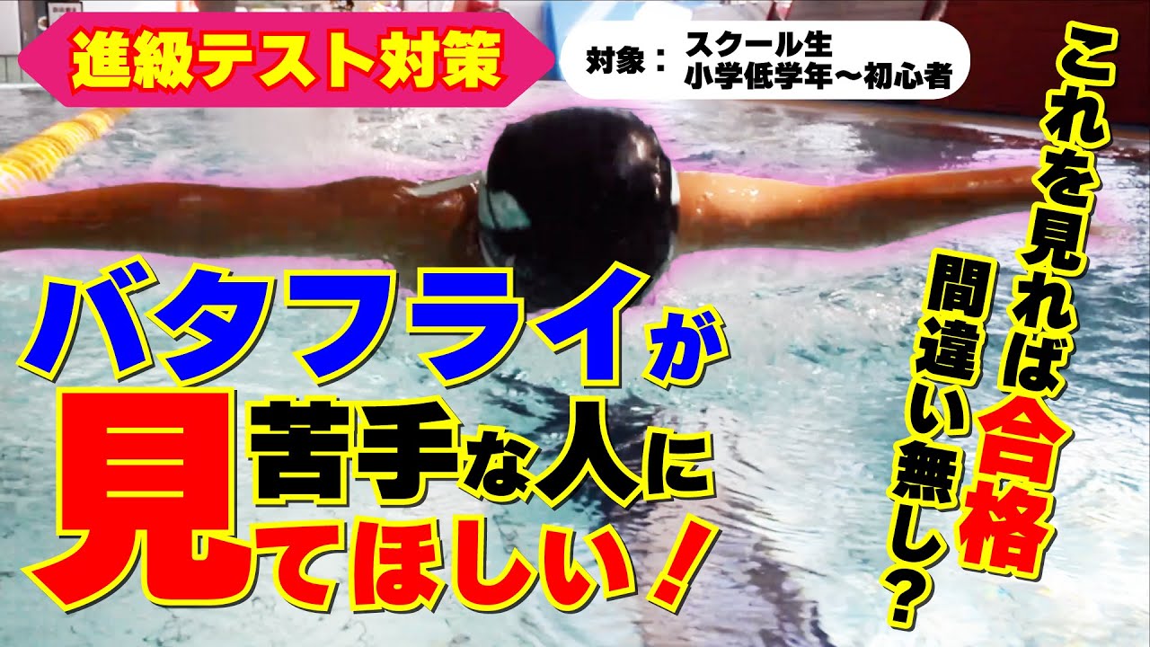 【進級テスト対策】バタフライ編　これさえやれば合格できる!?進級テストでコーチが見るポイントを分かりやすく解説！　#競泳 #水泳 #バタフライ #進級テスト　#無料zoom相談受付中