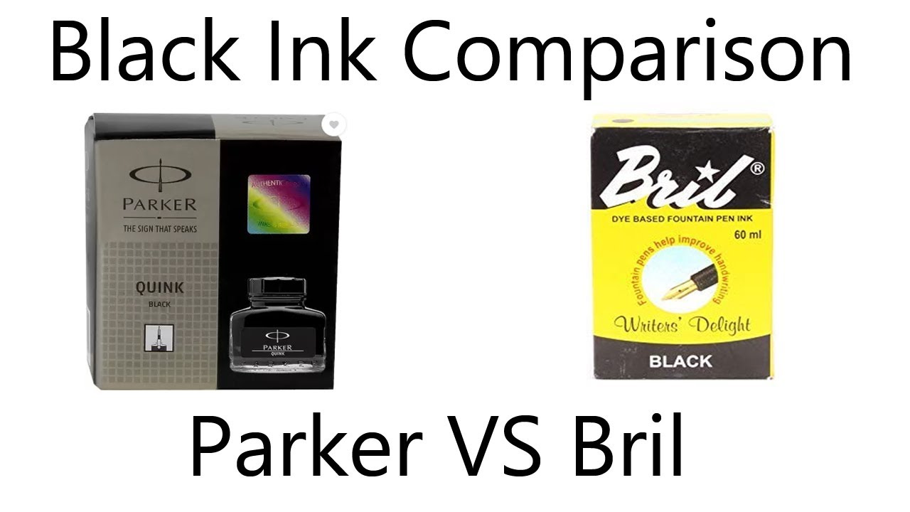 Сравнение чернил для перьевых ручек | Parker Quink Black против Bril Black