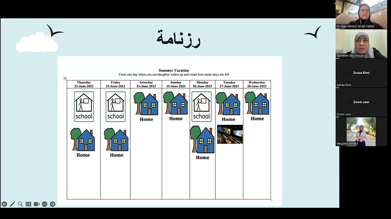 الاستعداد للاجازه الصيفية-أ. تسنيم أبو روزا