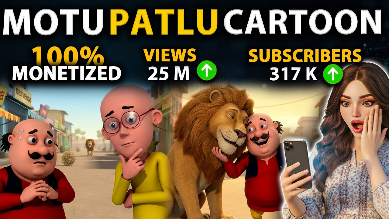 How to create Motu Patlu Cartoons using AI | 100% Monetizable 🔥