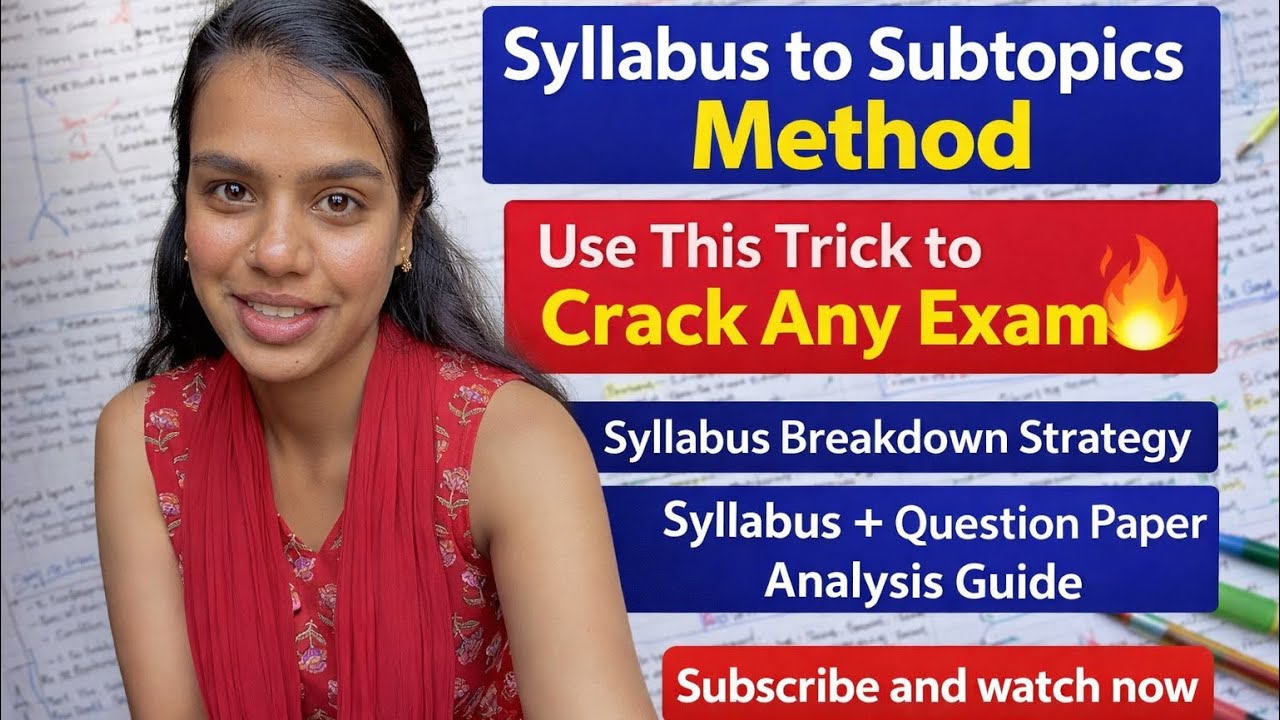 Use This Trick to Crack Any Exam Syllabus Breakdown Strategy|Syllabus +Question Paper Analysis Guide