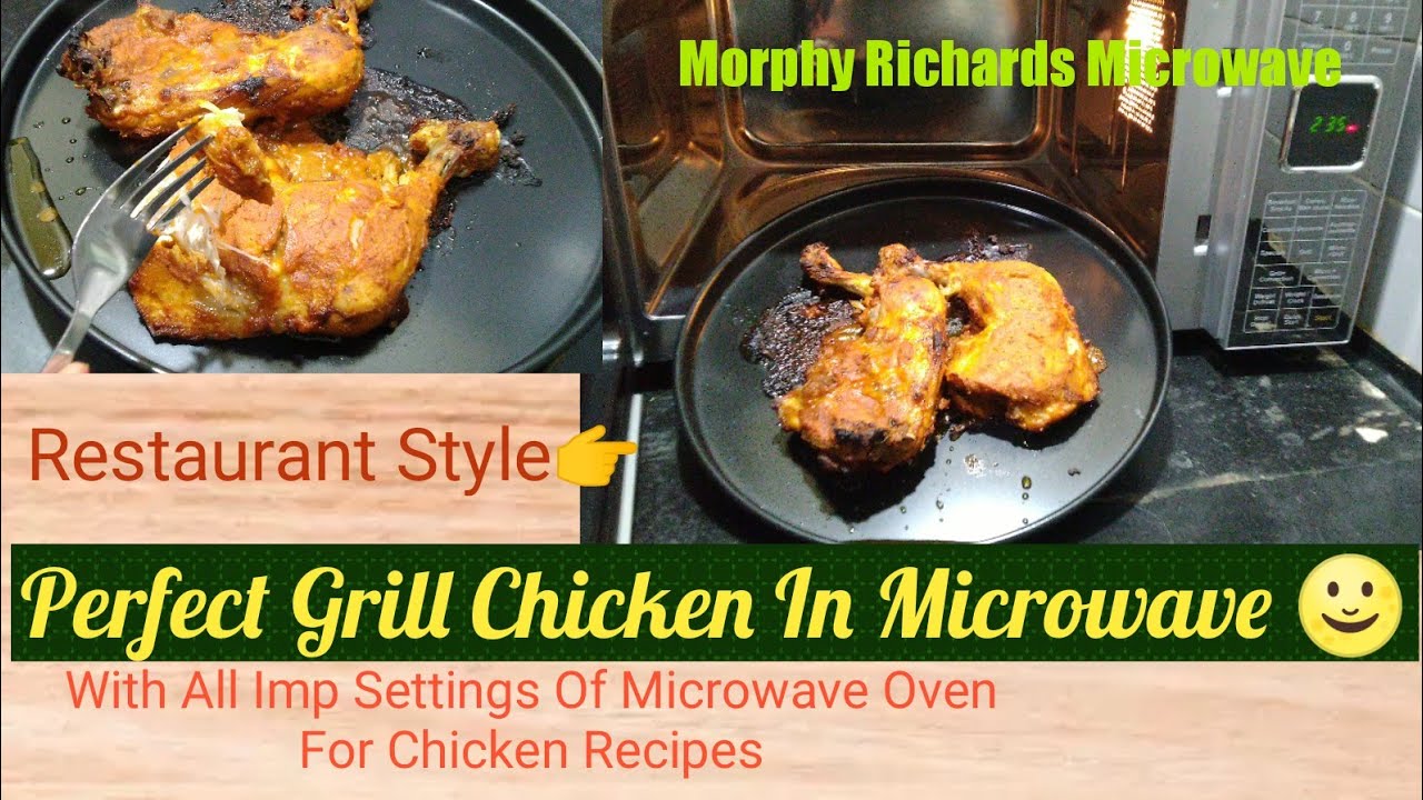 Tandoori Chicken In Microwave |Grilled chicken With Morphy Richard Microwave | Dry Chicken Recipe 🐓🐔