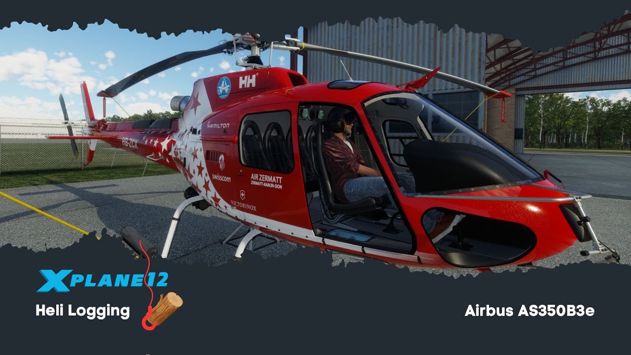 Heli Logging Demonstration  Airbus H125 XPlane 12 Simulator  | Switzerland