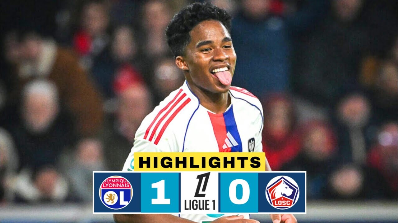 Lyon vs Lille 1-0 Resum&eacute; | Noah Nartey Goal | Ligue 1 | Endrick | OL - LOSC Highlights 