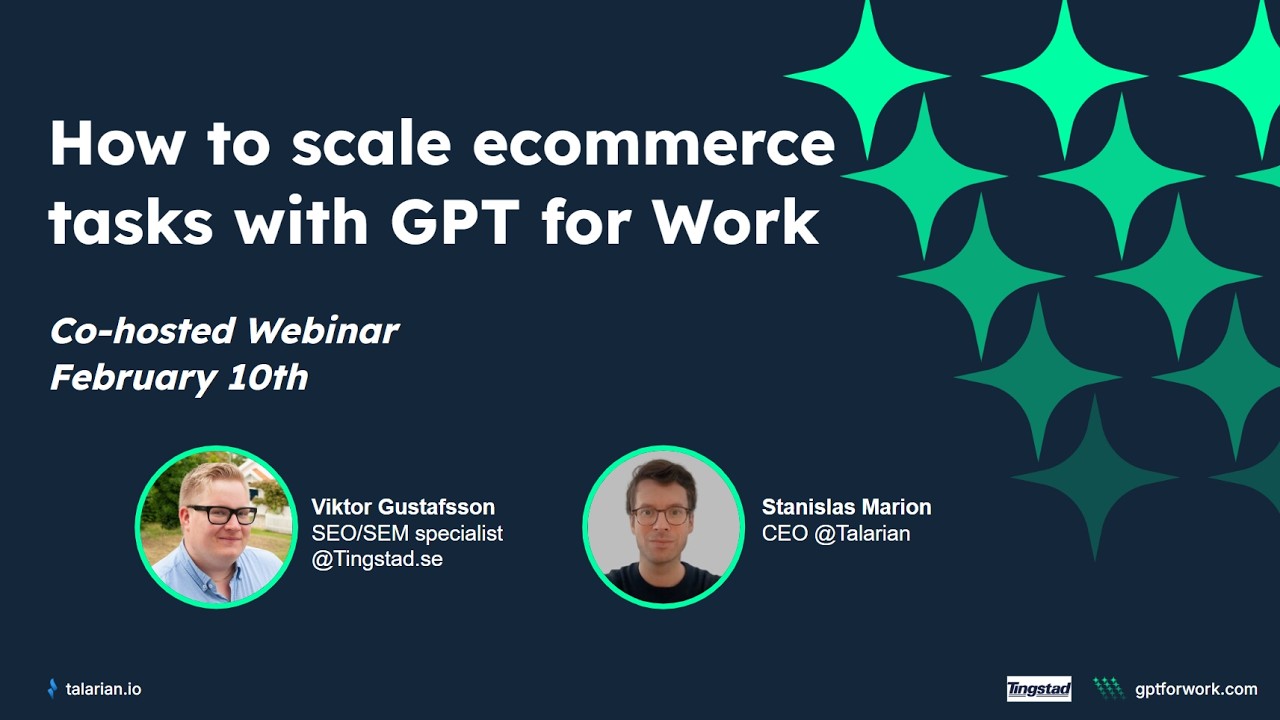 How to scale e-commerce repetitive work with GPT for Work - demo by Tingstad.com