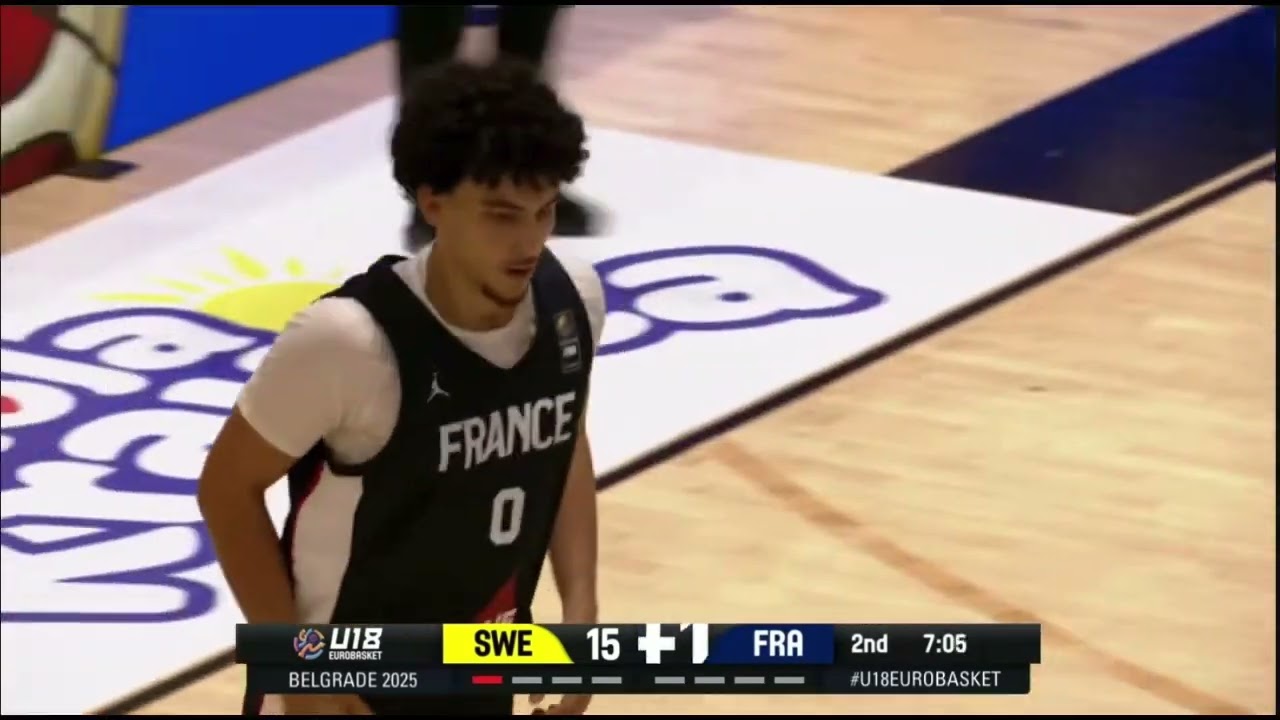 Adam Atamna vs Sweden 🇸🇪 | 18 PTS in 15 MIN | 2007-Born Combo Guard Leads France at U18 EuroBasket 