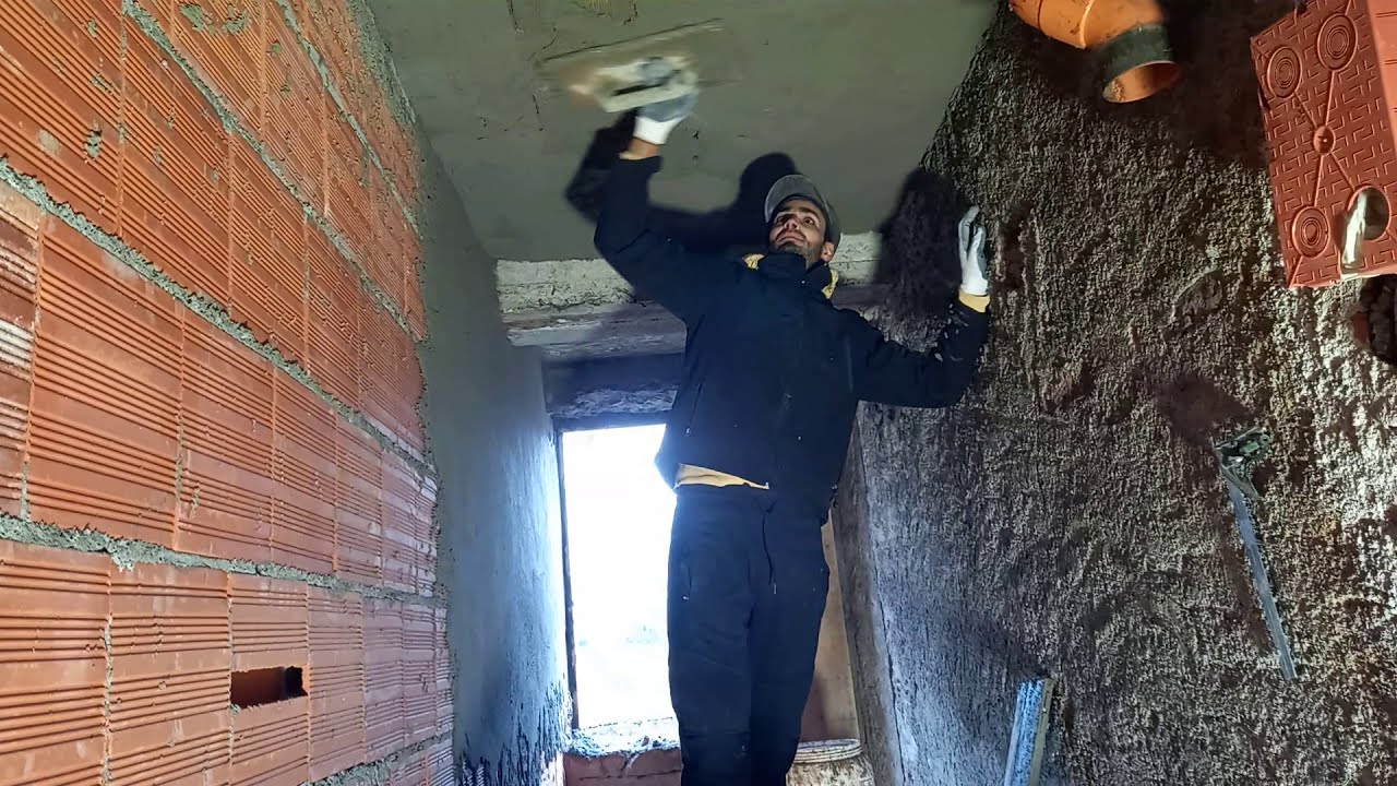 كيفية تلبيس السقف    plastring the roof