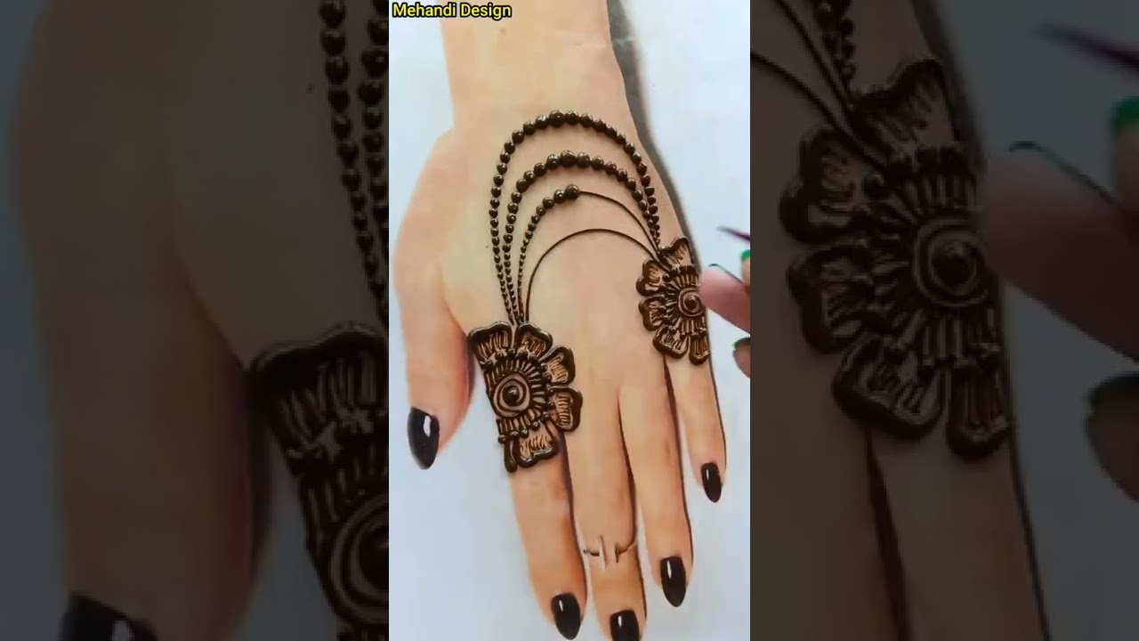 Beautiful stylish back hand mehndi design |  Easy mehandi design | new mehandi designs | mehandi.