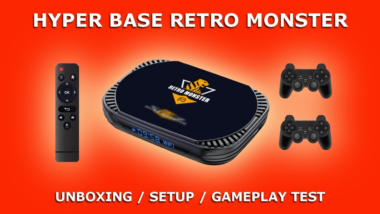 HYPER BASE RETRO MONSTER Gaming Console | Unboxing / Setup / Gameplay Test
