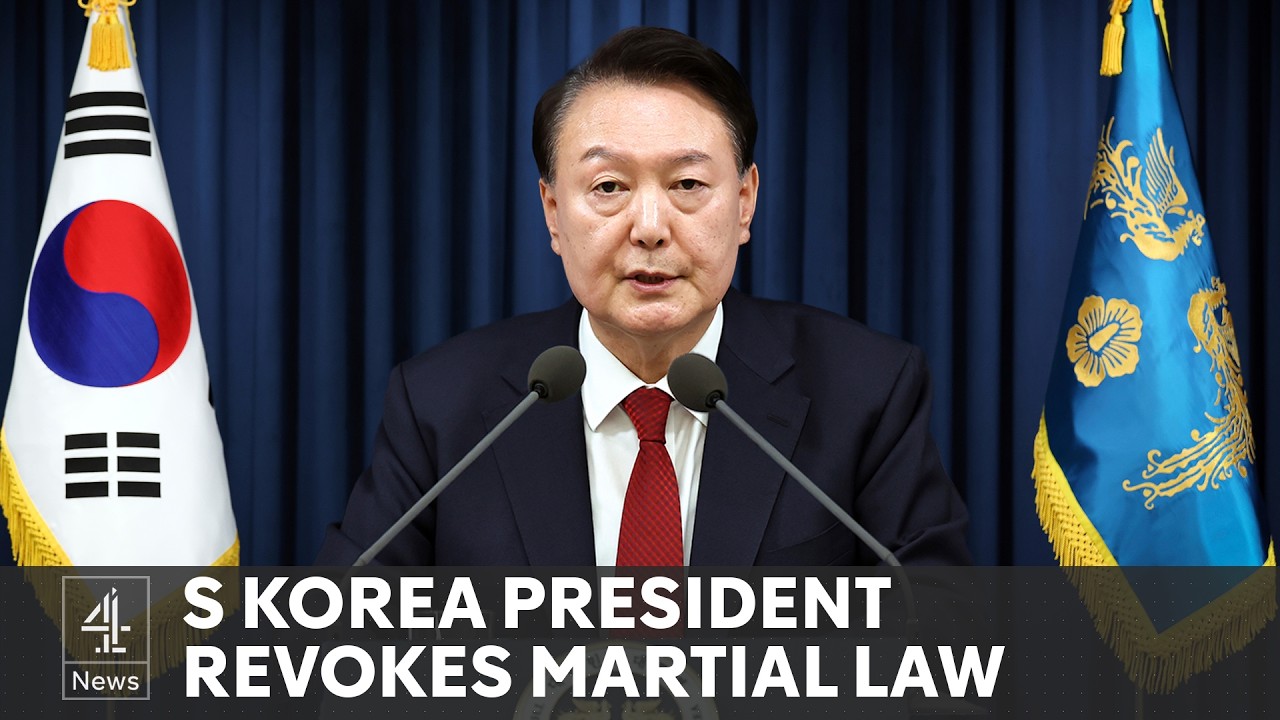 South Korea president revokes martial law after protests