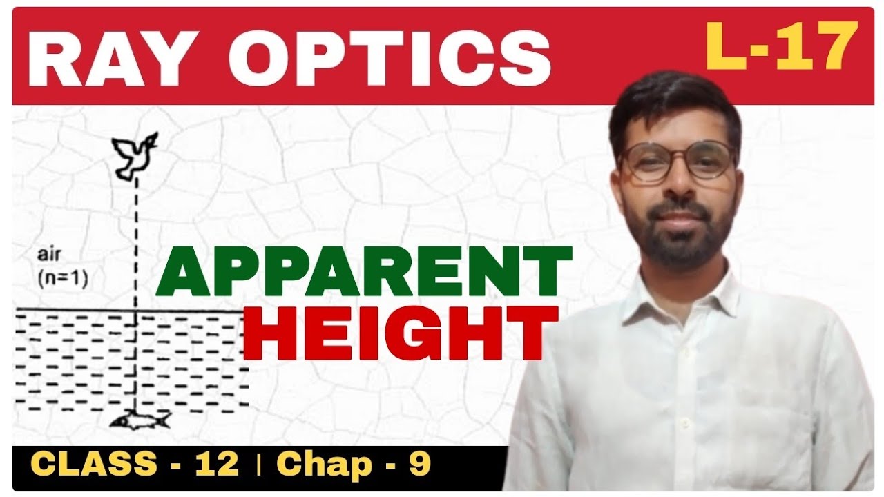 Real Height and Apparent Height । Apparent Size । Ray Optics Physics Class 12th chapter 9