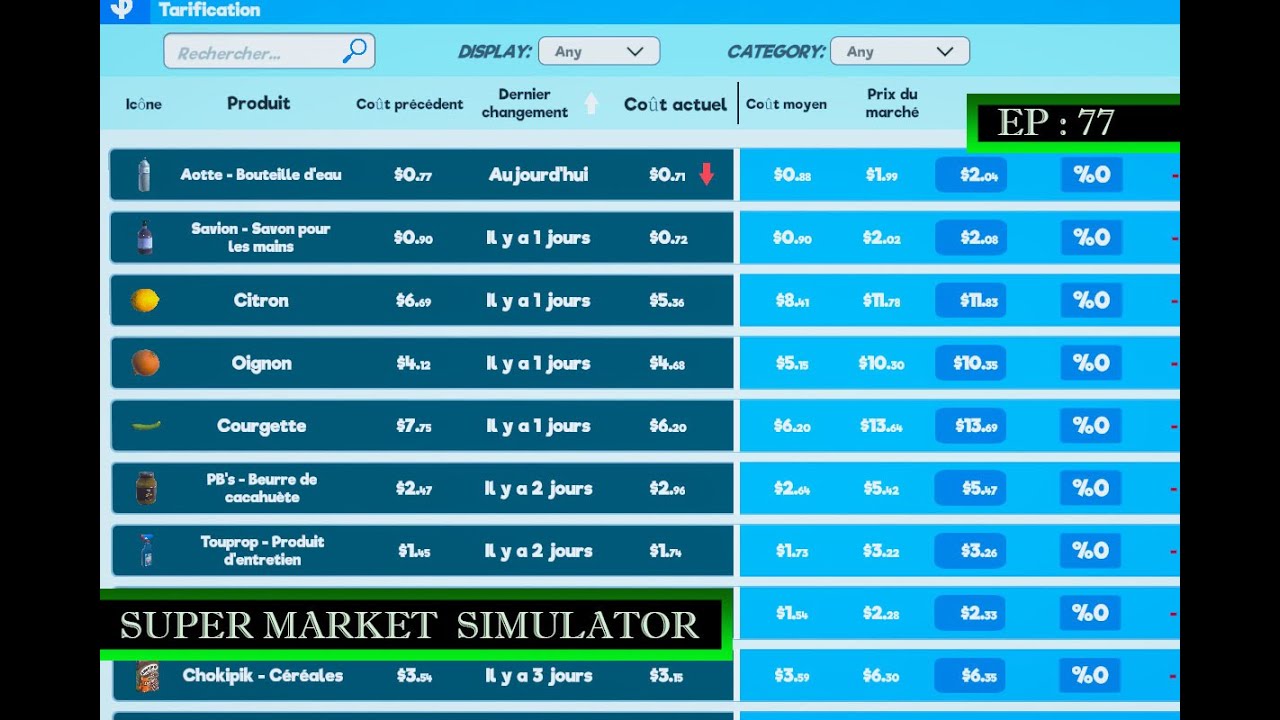 SUPERMARKET SIMULATOR FR : AVOIR DES CLIENTS SATISFAIS..