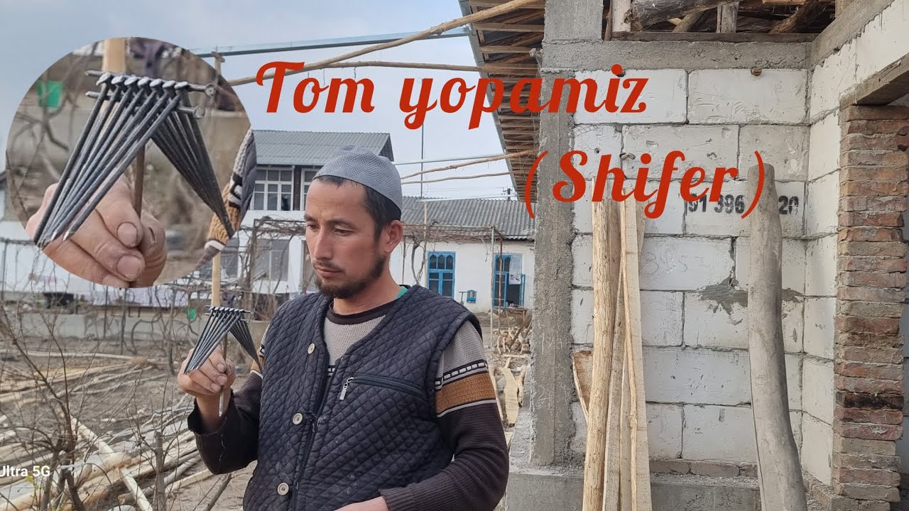 Shifer qoqish va tarnov õrnatish.