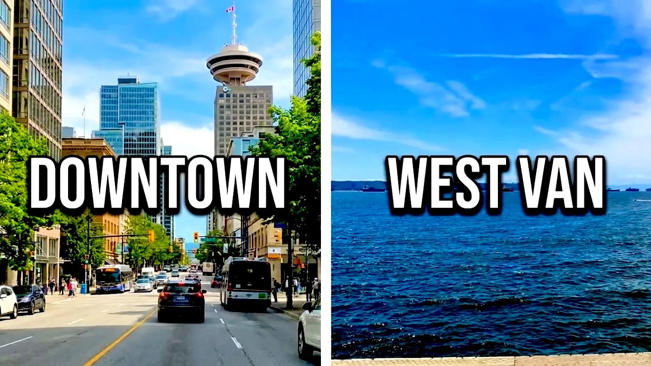 [4K] Downtown Vancouver to West Vancouver Beach 🚗 Scenic Drive Tour