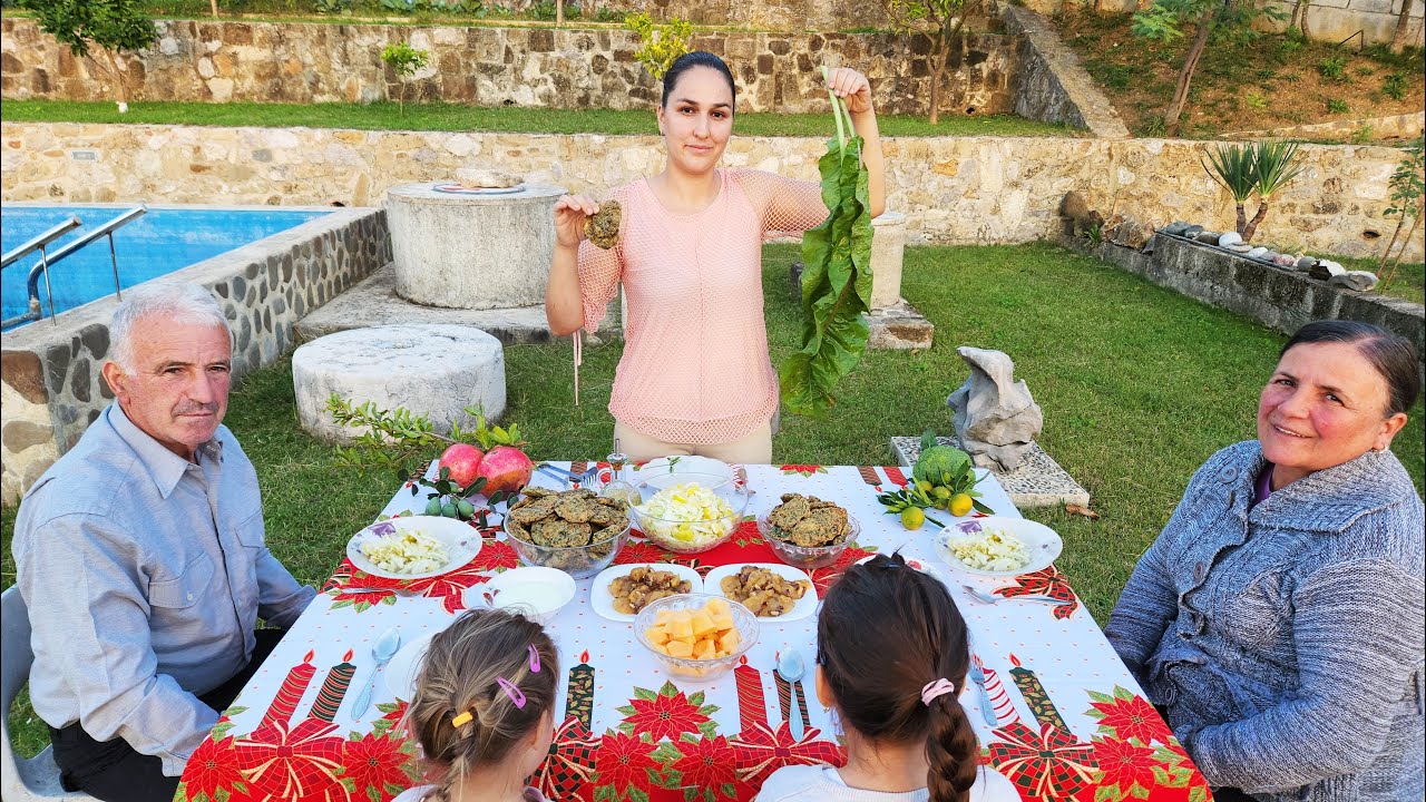 Qofte me barishte të egra dhe Hasude me Arra - Jeta në Fshat - Albanian Vilage Life