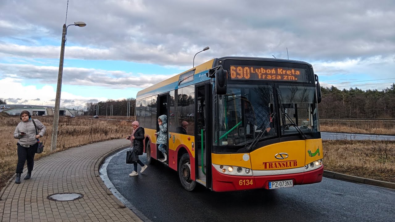 TransLub Luboń Linia 690 kierunek Luboń/Kręta(p.Luboń/Park Przemysłowy).Solaris Urbino 8,9lll Alpino