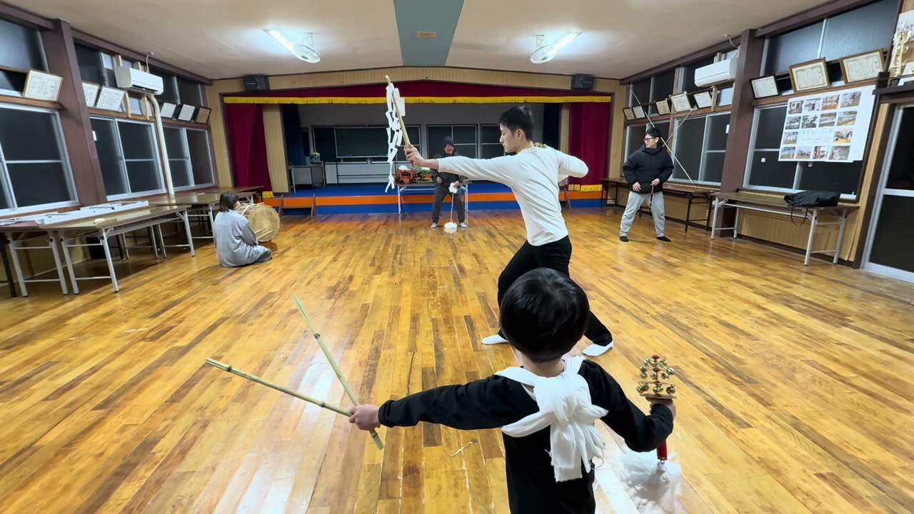 [御神楽] 2月8日の奉納に向けて稽古　