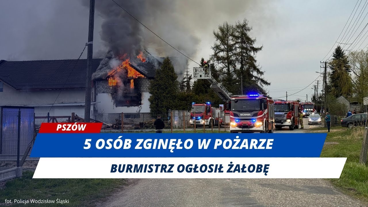 Pożar w hotelu robotniczym w Pszowie. Nie żyje 5 osób
