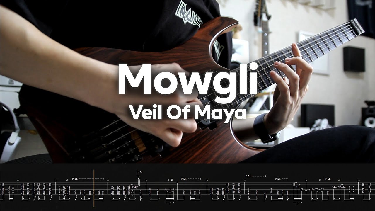 【Veil Of Maya】Mowgli (Instrumental cover) 2024【Guitar Cover】＋Screen Tabs